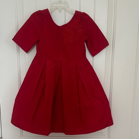 NWT Janie and Jack Elegant Red Kids Dress- 4